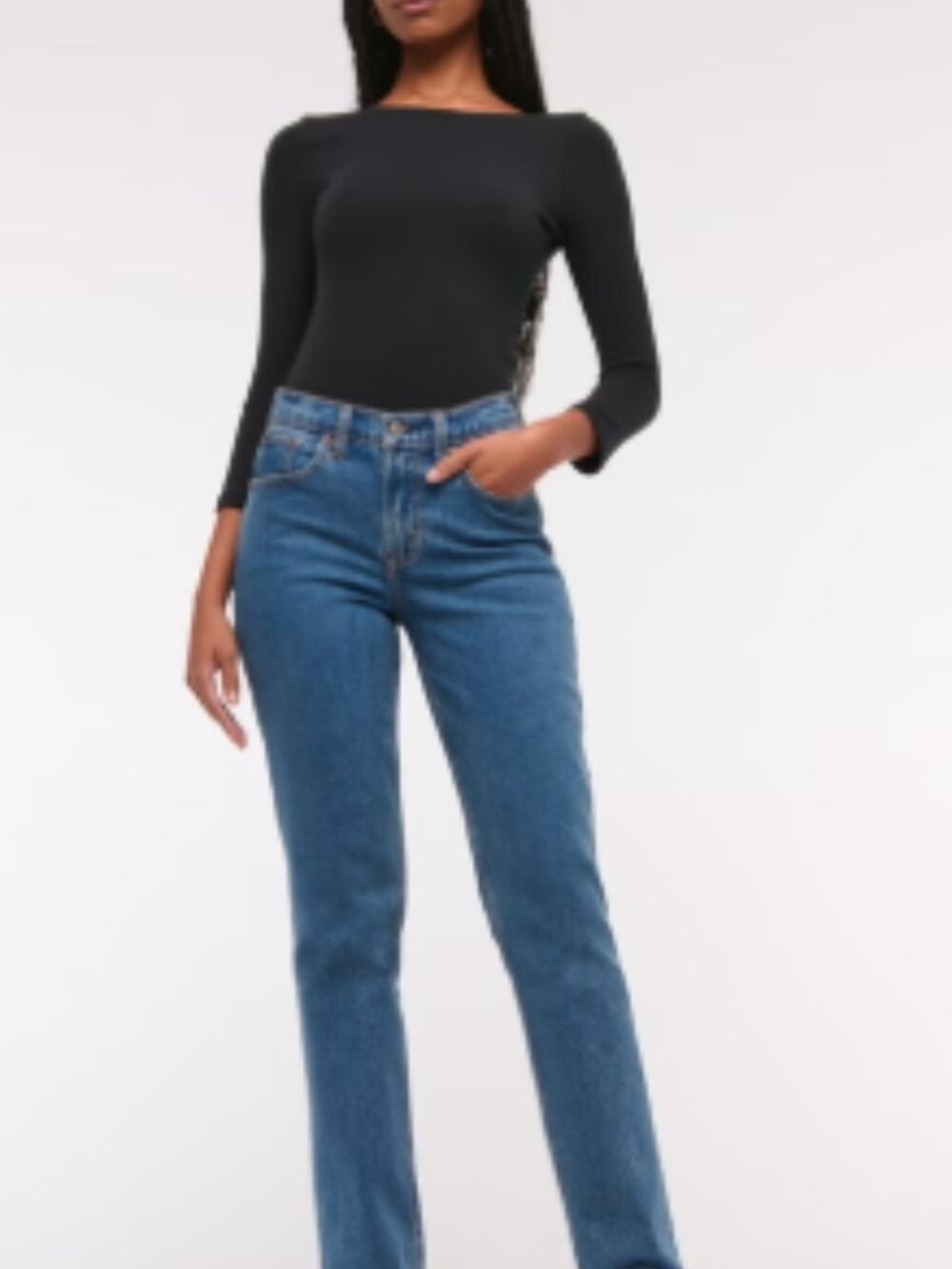 Abercrombie & Fitch Women's The 90's Straight Mid Rise Jeans Curve Love Size 27